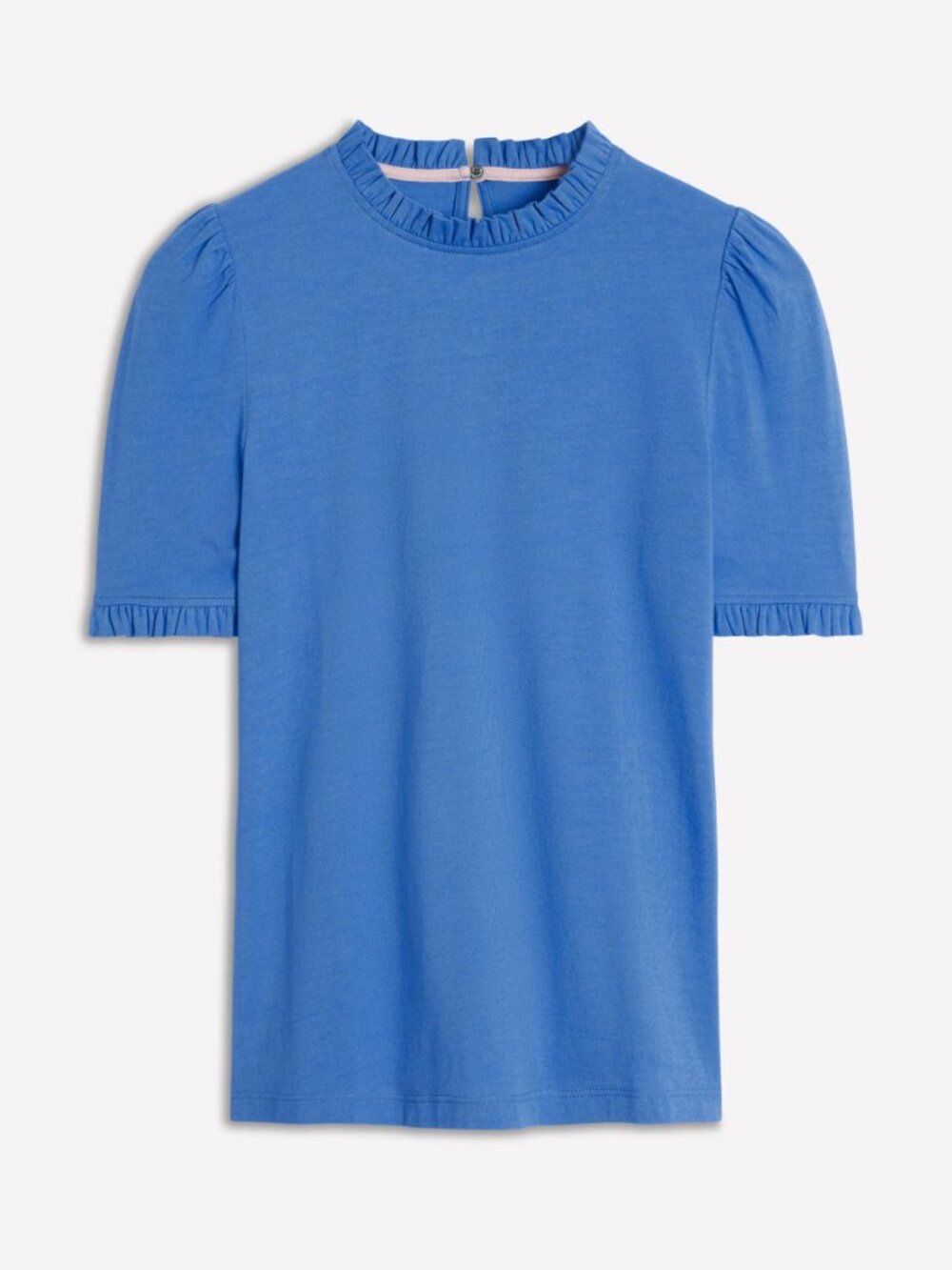 NWT Boden Super Soft Frill Detail T-shirt - Meadow Spring Blue - Size 6 - Picture 3 of 8